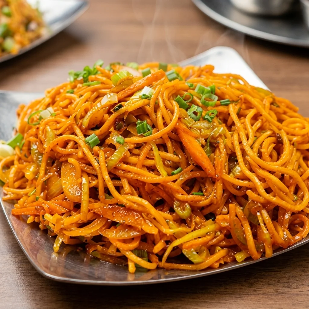 Hakka Noodles at Copper Chimney Indian and Hakka Restaurant Winnipeg